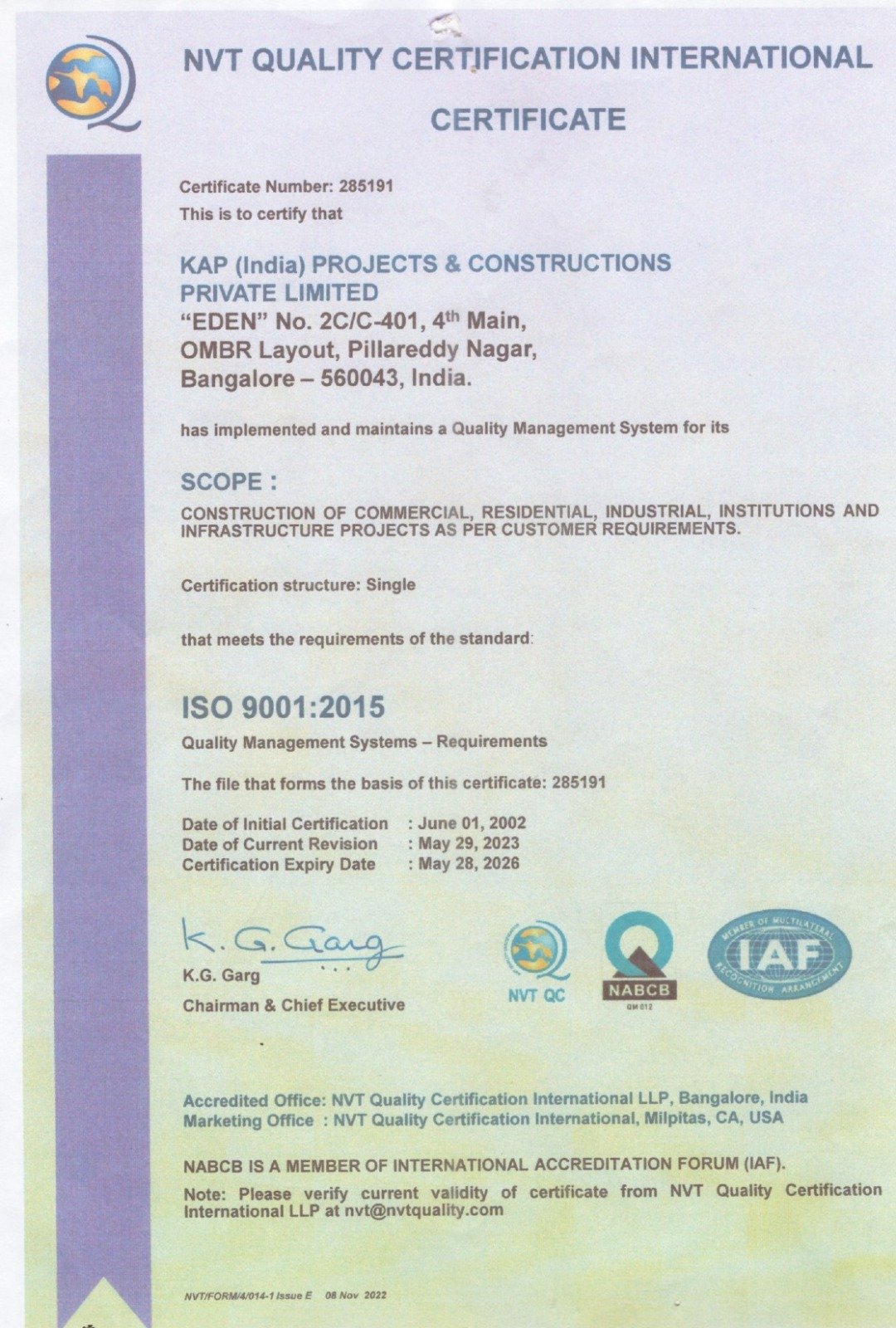 certificate